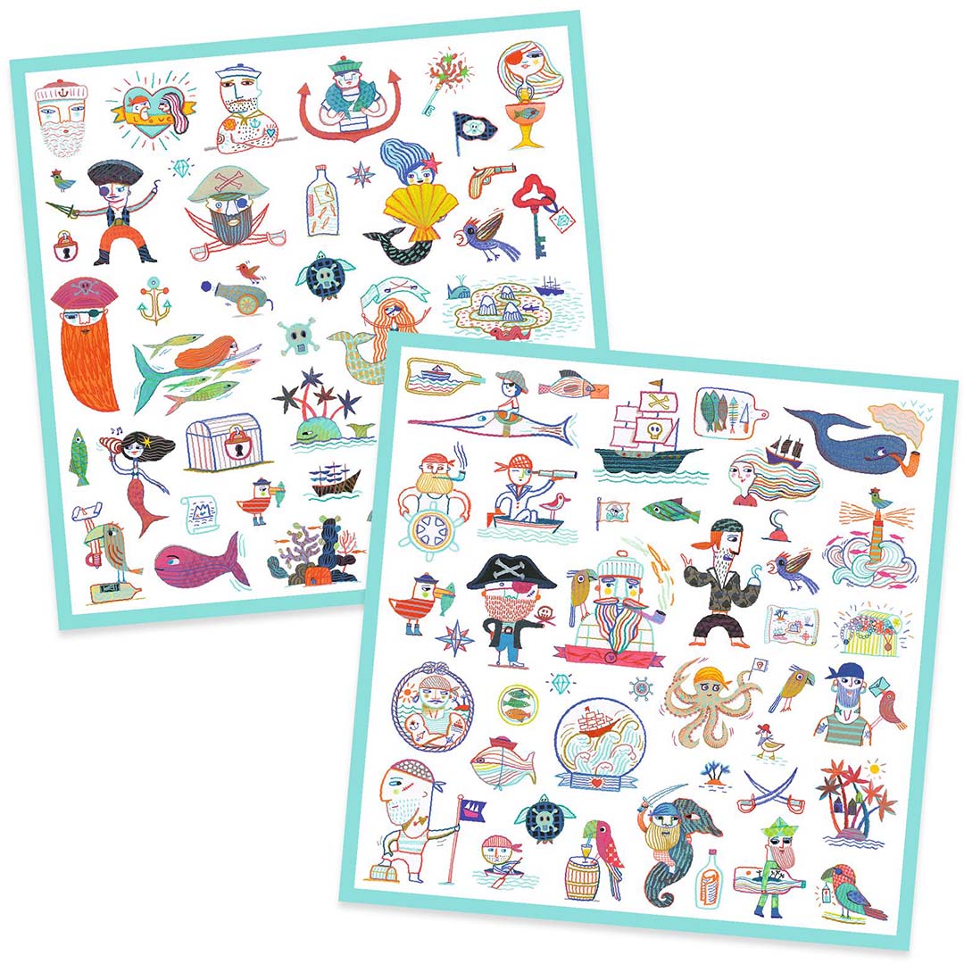djeco stickers piraten in de aanval | DJ09316 | 2