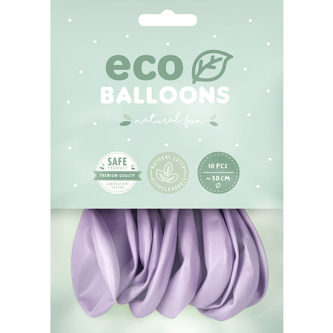 partydeco ballonnen metallic - lila - 30 cm - 10st