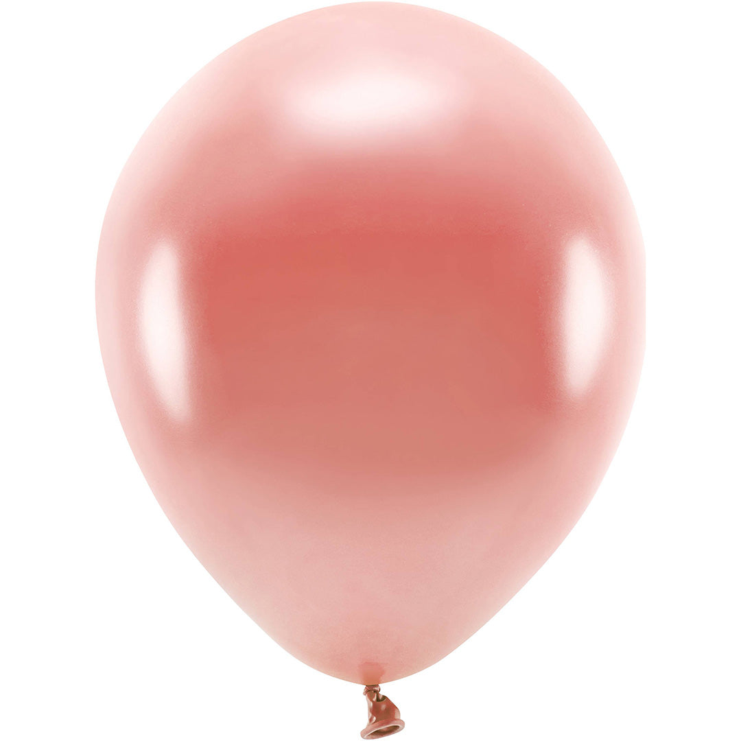 partydeco ballonnen metallic - rose goud - 30 cm - 10st | ECO30M-019R-10 | 1