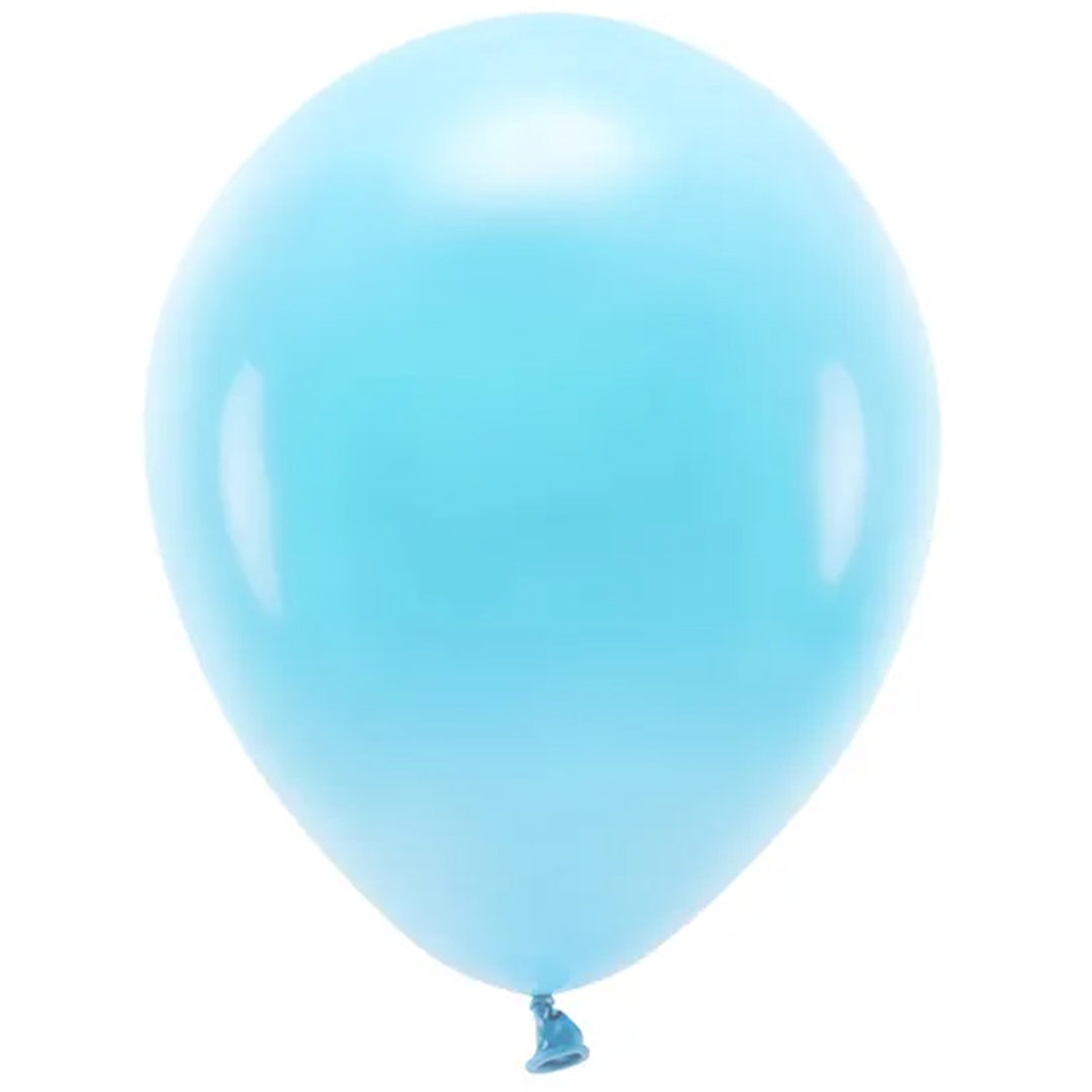 partydeco ballonnen pastel - licht blauw - 30 cm - 10st | ECO30P-001J-10