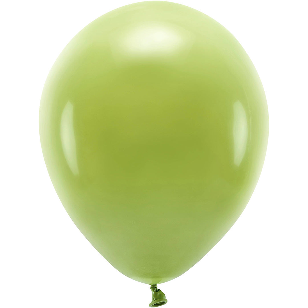 partydeco ballonnen pastel - olive groen - 30 cm - 10st | ECO30P-097-10 | 1