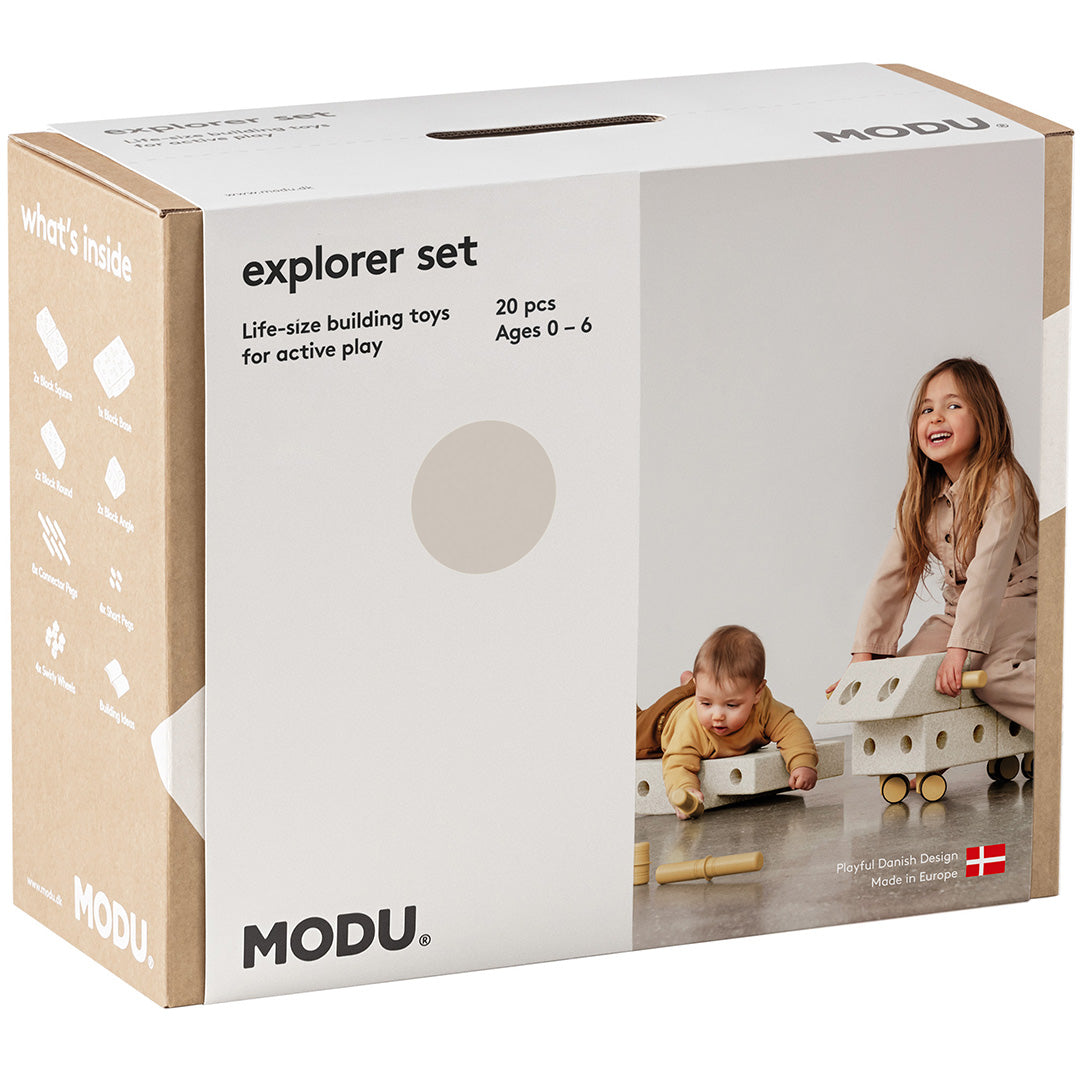 modu bouwset explorer - sand grey - 20st | M-SET-EXP-SG-HY | 