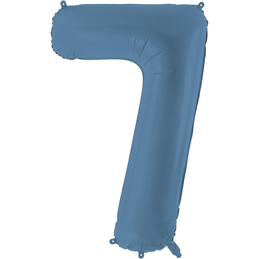 partydeco cijferballon 7 navy blauw - 86 cm | FB1T-7-074 | 1