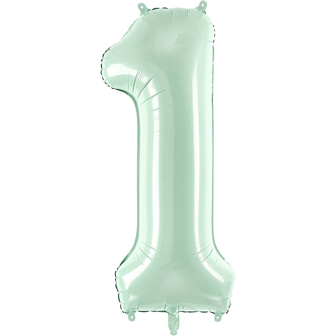 partydeco cijferballon 1 groen - 72 cm | FB230G-1-012 | 1