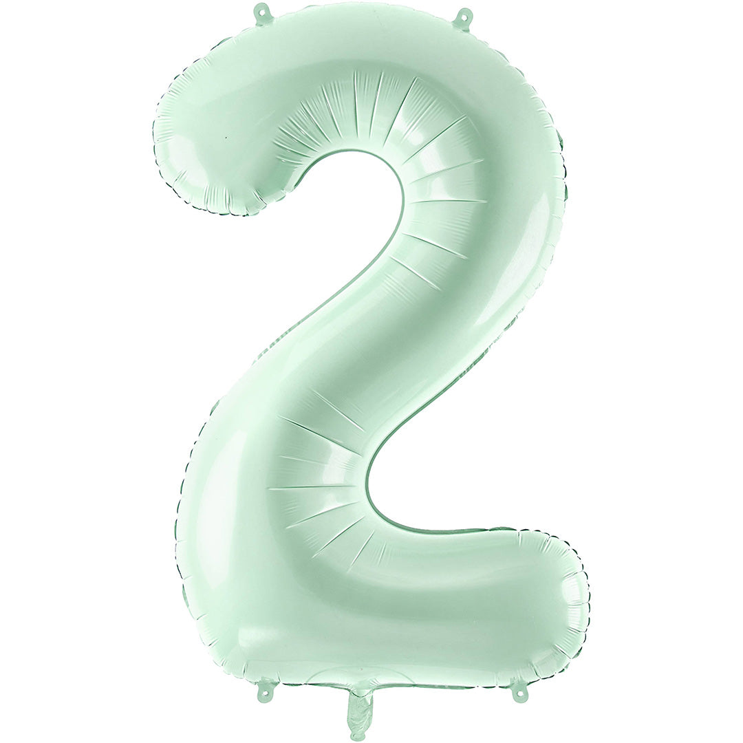 partydeco cijferballon 2 groen - 72 cm | FB230G-2-012 | 1