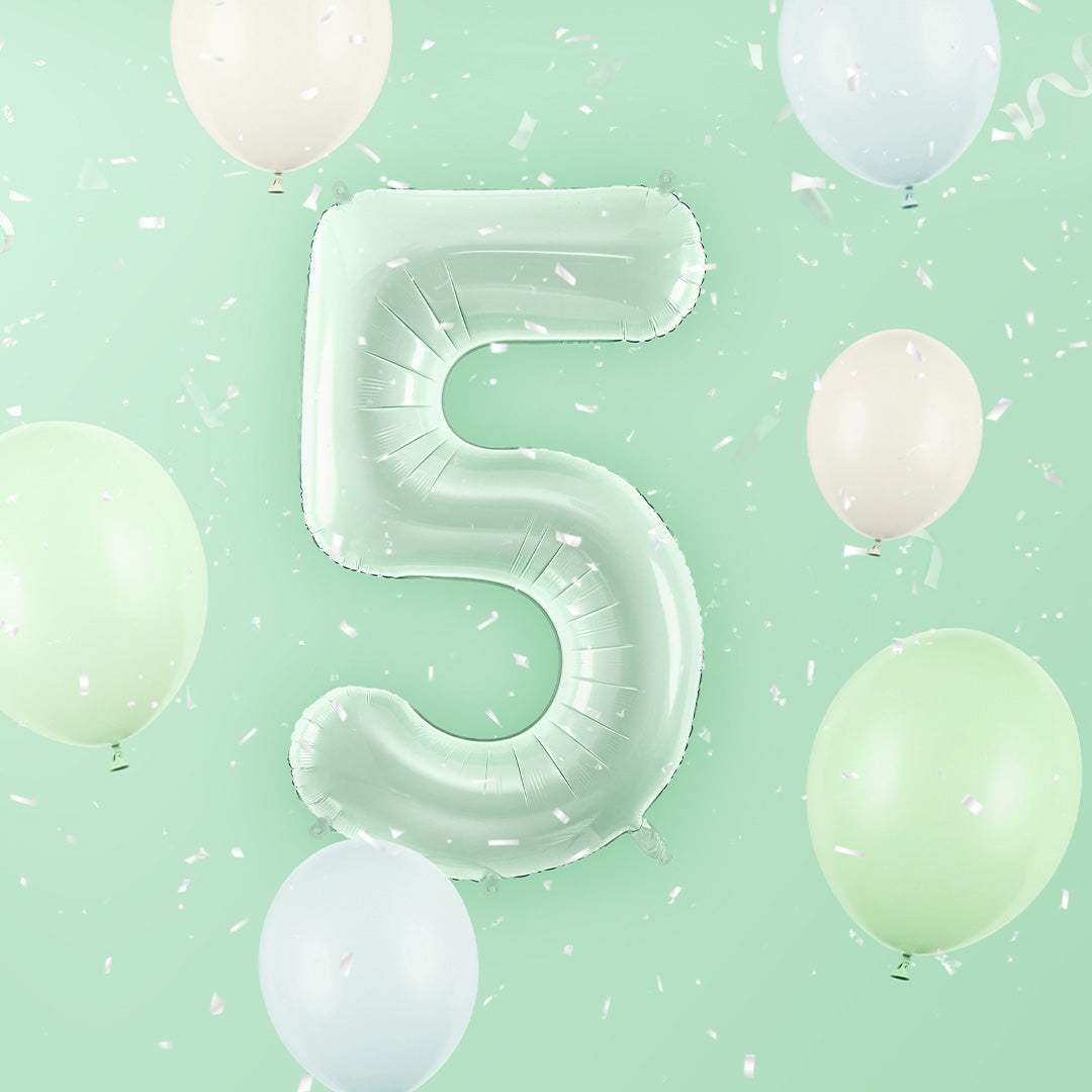 partydeco cijferballon 5 groen - 72 cm | FB230G-5-012 | 2