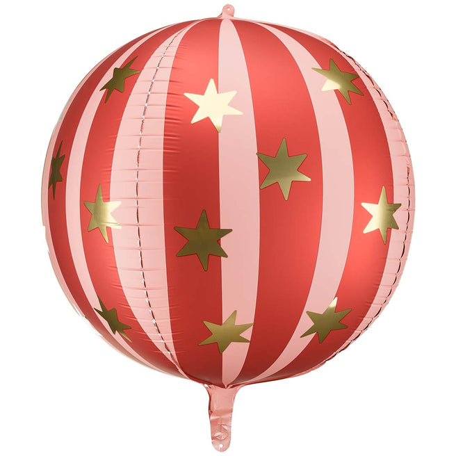 partydeco folieballon sterren - rood - 50 cm | FB243-007 | 1