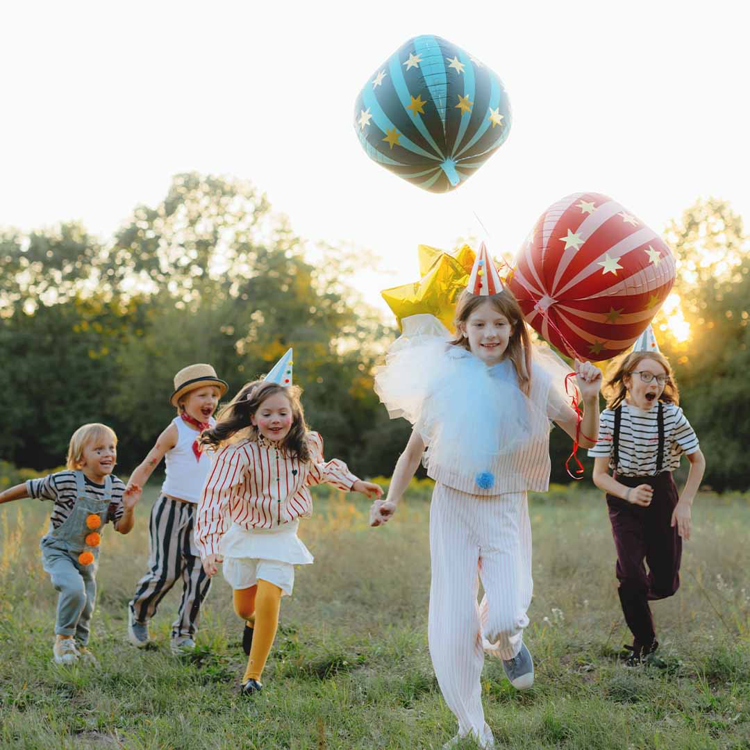 partydeco folieballon sterren - rood - 50 cm | FB243-007 | 6