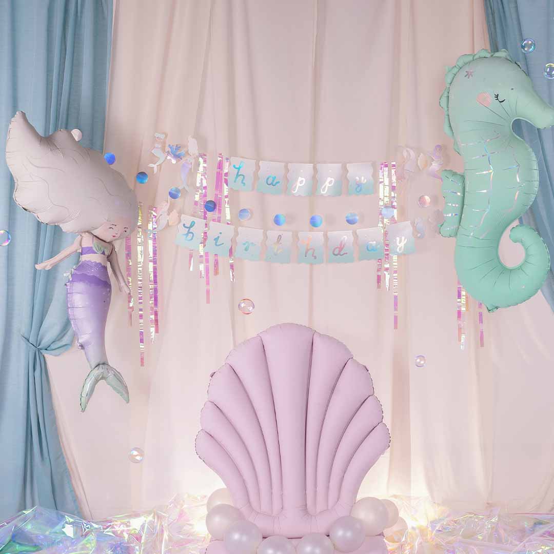 partydeco folieballon zeepaardje - 98 cm | FB251 | 3