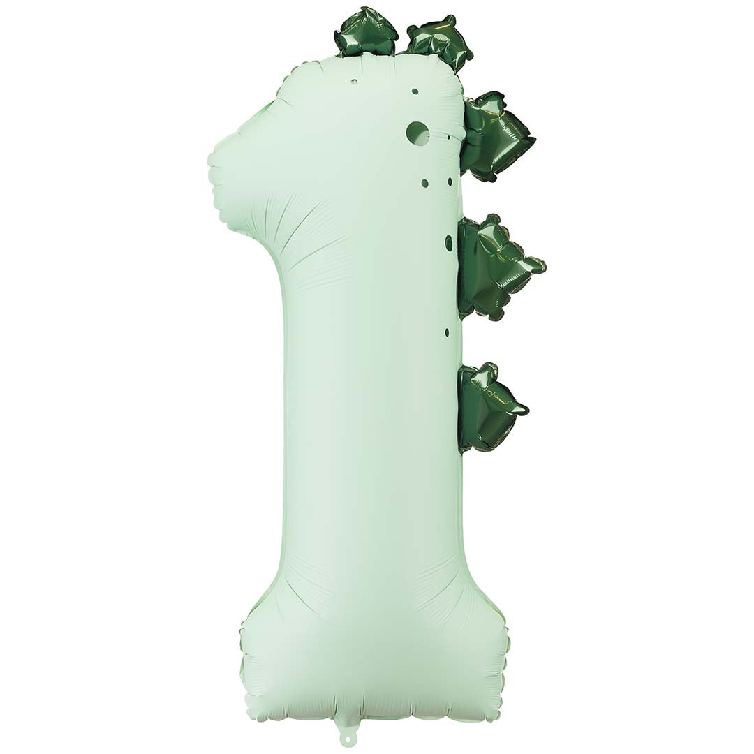 partydeco cijferballon 1 - dinosaurus - 92 cm | FB315-1 | 1