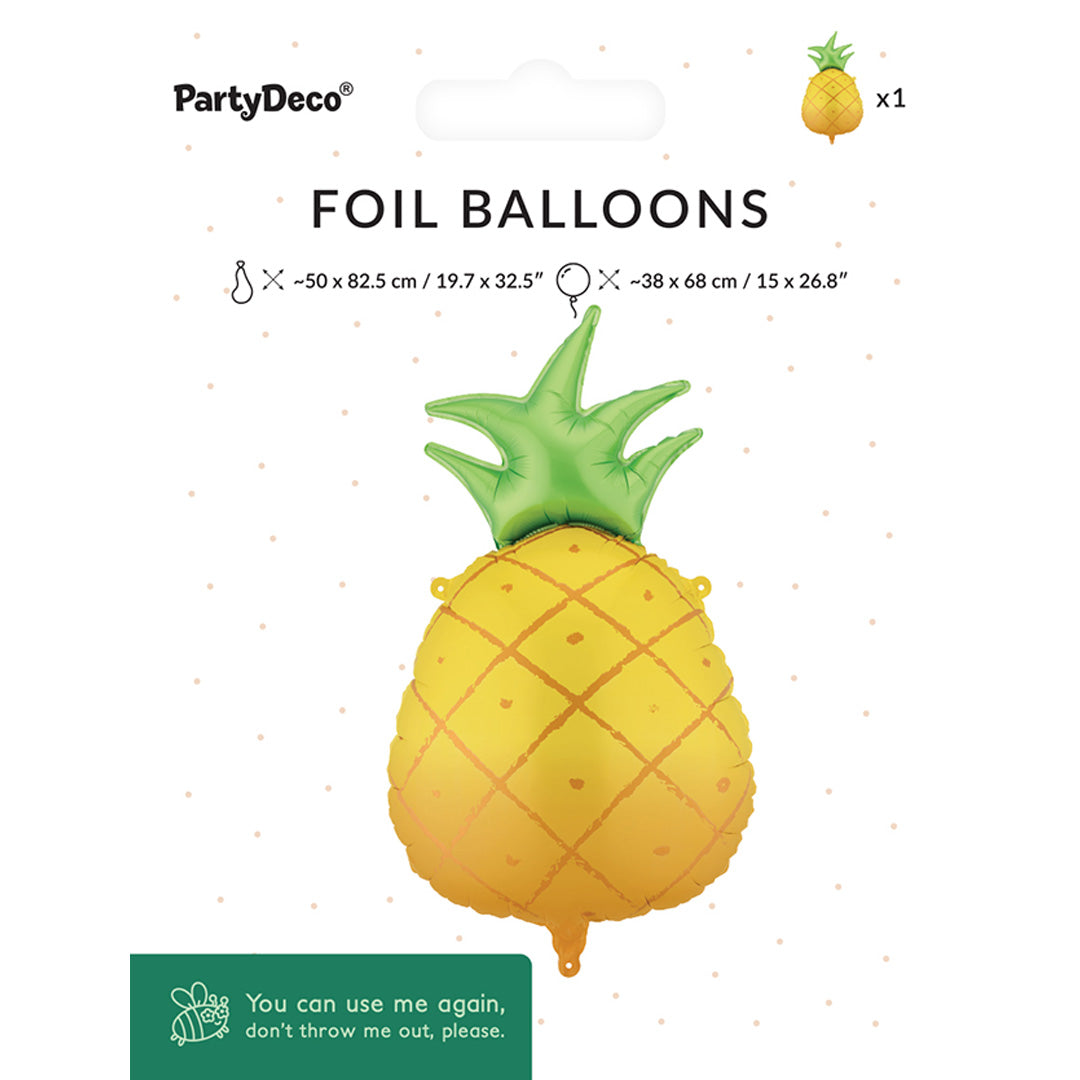 partydeco folieballon ananas - 38x68 cm | FB417 | 13