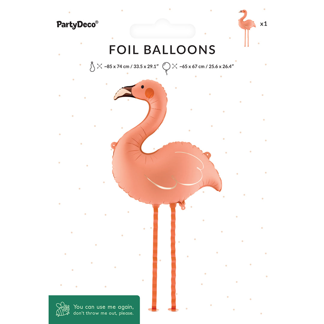 partydeco folieballon flamingo - 65x67 cm | FB421 | 3