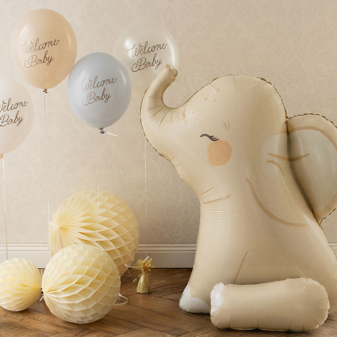 partydeco folieballon olifant - 84x90 cm | FB422 | 2