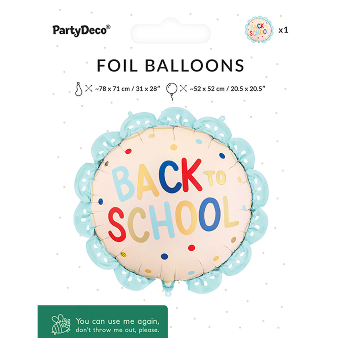 partydeco folieballon back to school - 52x52 cm