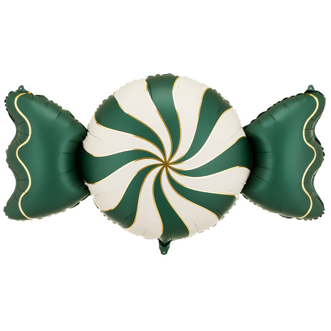 partydeco folieballon snoepje - groen beige