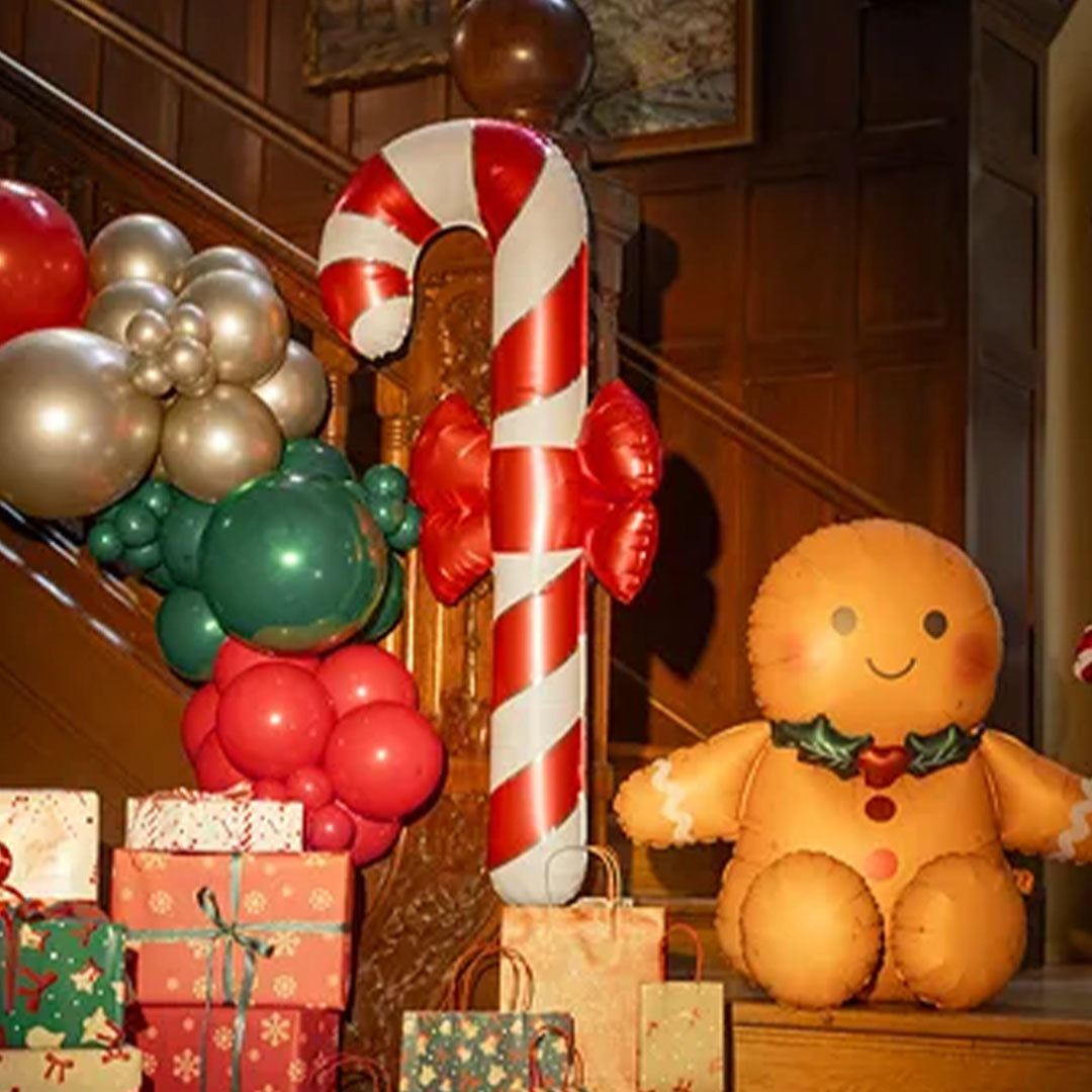 partydeco folieballon zuurstok met strik