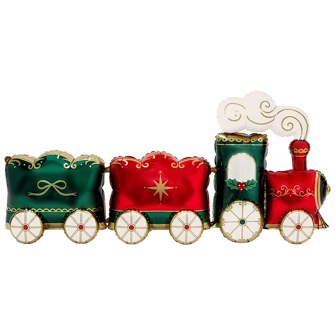 partydeco folieballon kersttrein XXL