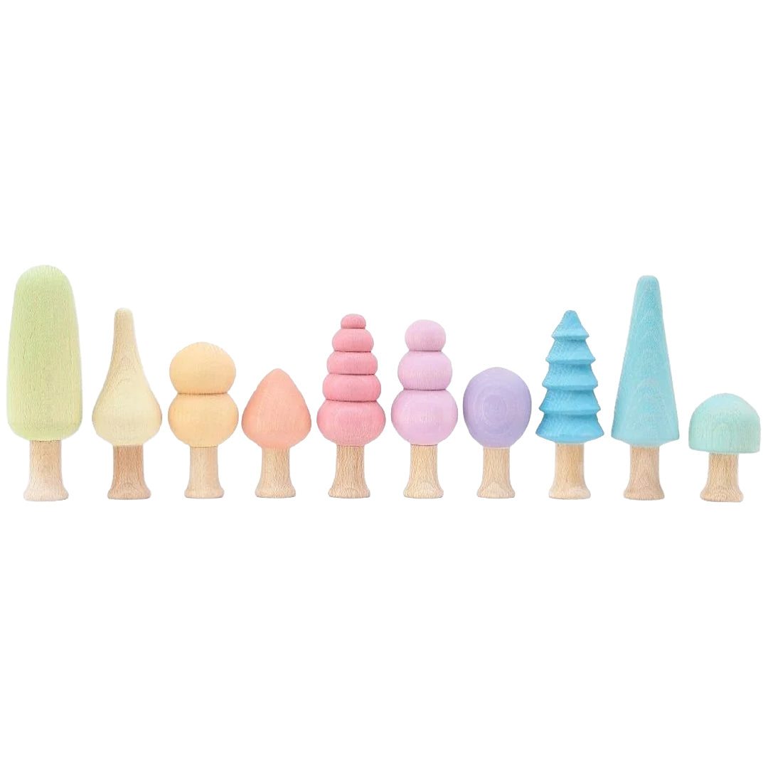 ocamora speelfiguren forest - pastel - 10st | BQ-1020