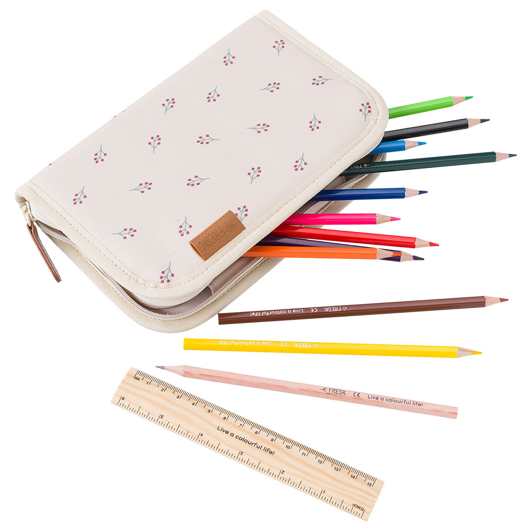 fresk etui met kleurpotloden - bessen - 17-delig | FB950-09 | 