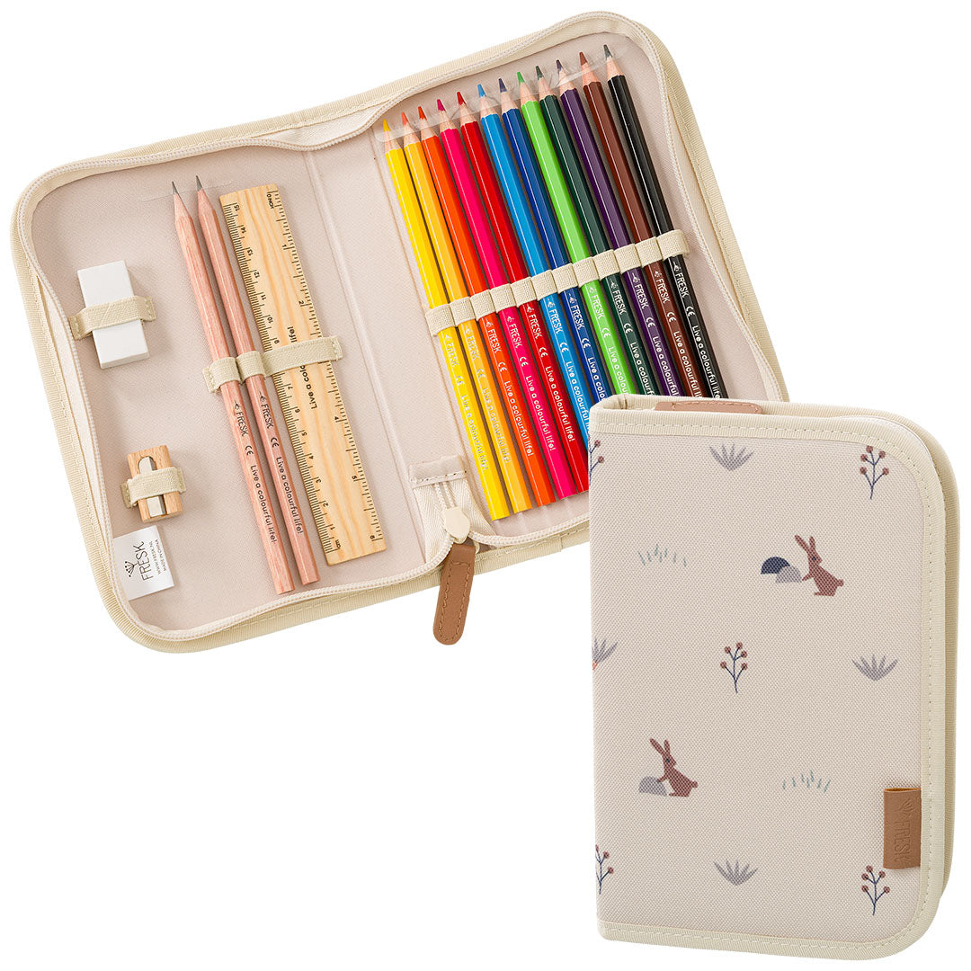 fresk etui met kleurpotloden - konijn - 17-delig | FB950-39 | 
