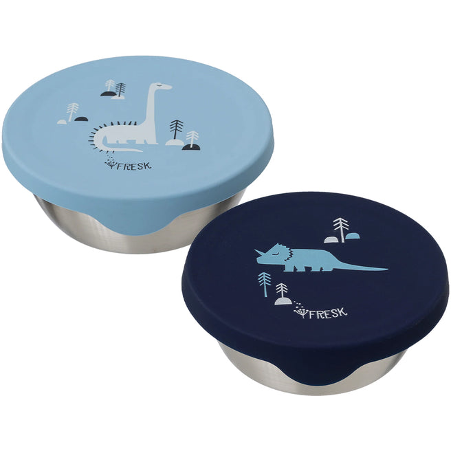 fresk rvs snackdoosje dino - 2st