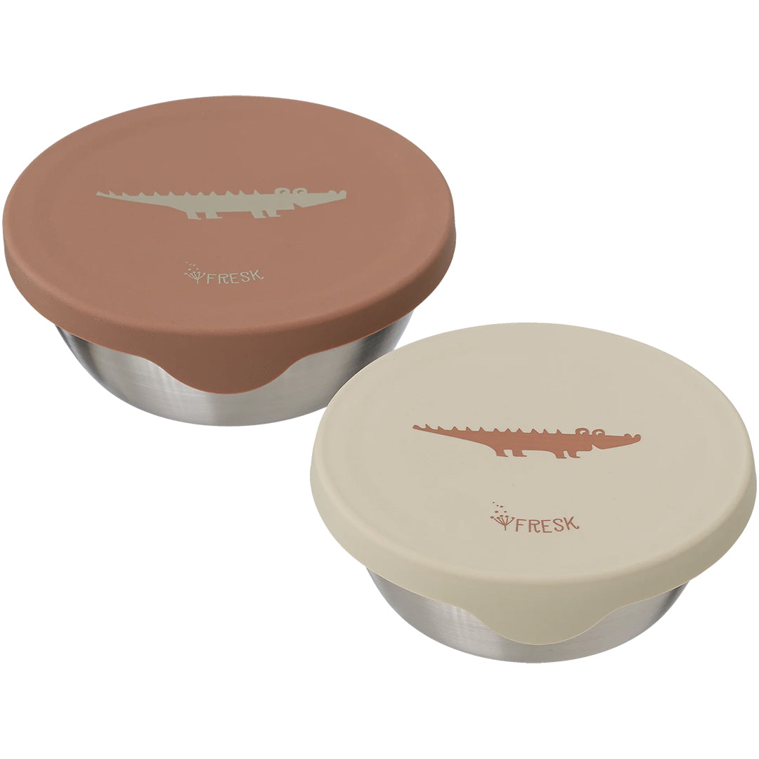 fresk rvs snackdoosje crocodile - 2st | FD660-30 | 