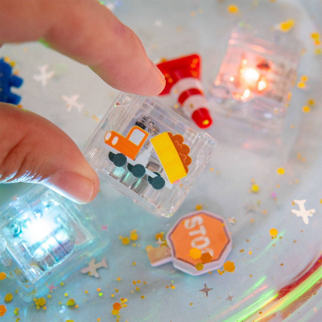 GP-6PK-AUTO | glo pals limited edition lichtblokjes - auto - 6st | 4