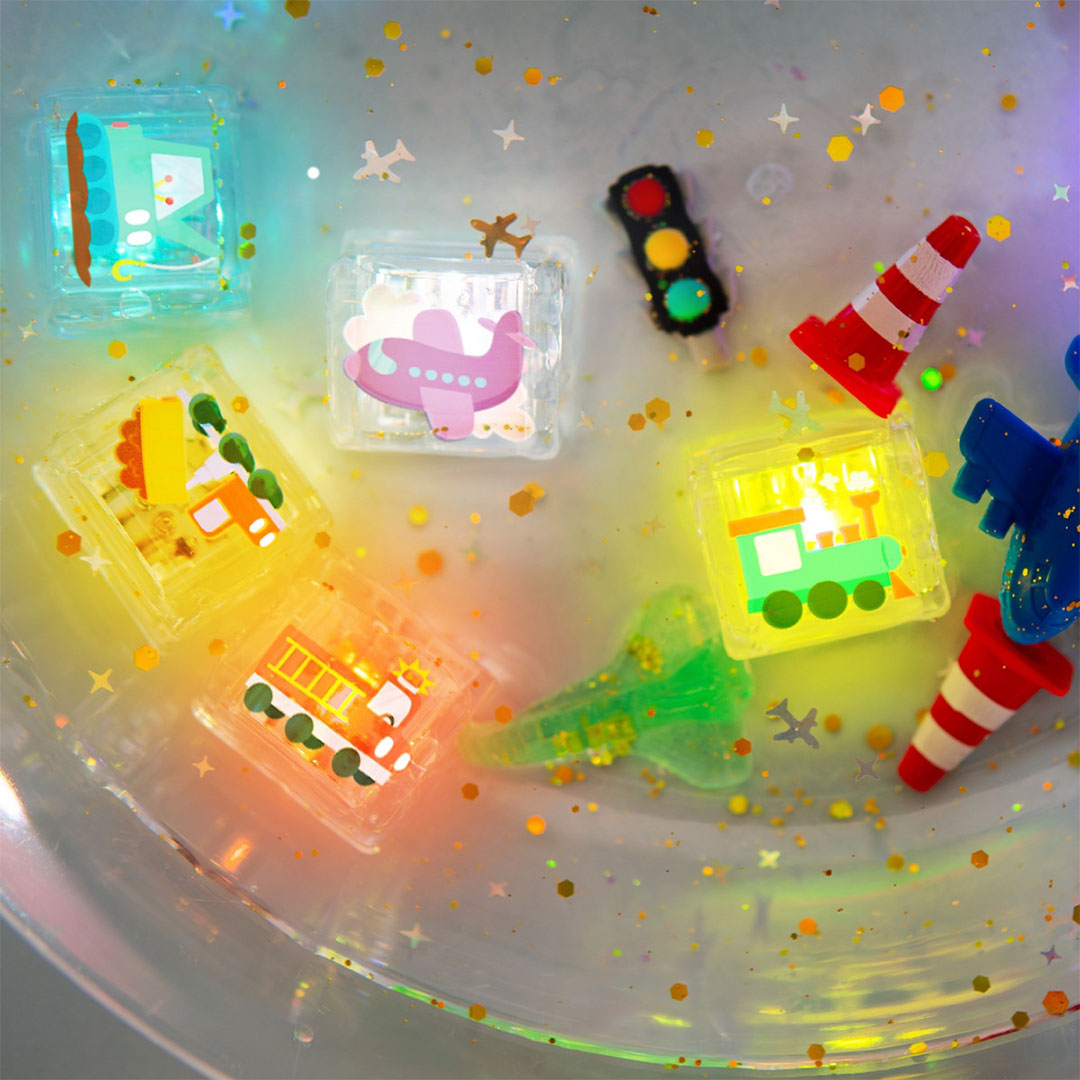 GP-6PK-AUTO | glo pals limited edition lichtblokjes - auto - 6st | 2