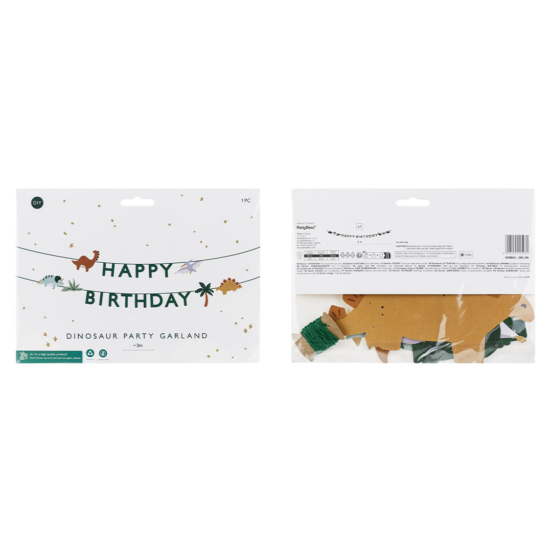 partydeco slinger happy birthday - dinosaurus | GRL106 | 4