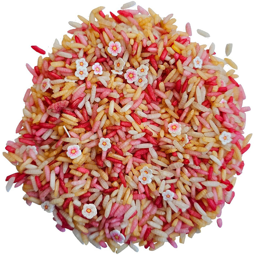 grennn speelrijst pink flower mix - 750 gram | 4800437969750 | 1