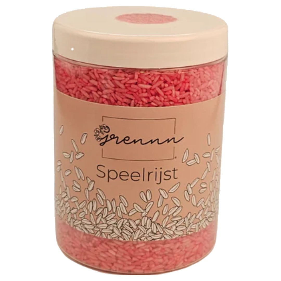 grennn speelrijst roze - 750 gram