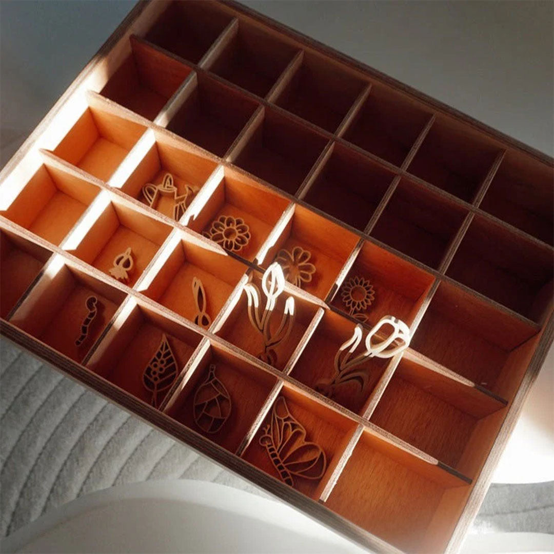 grennn uitsteekvormen bloemen - 5st