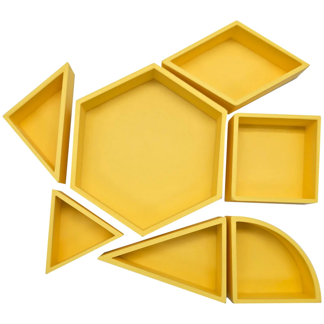 grennn speelbak zeshoek mandigo - geel - 10x8,5 cm | 8785312011945 | 4