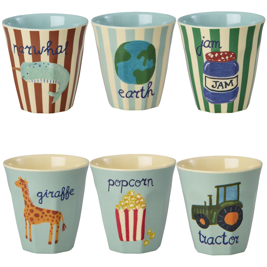 rice kinderbeker - blue abc - 160 ml - 6st