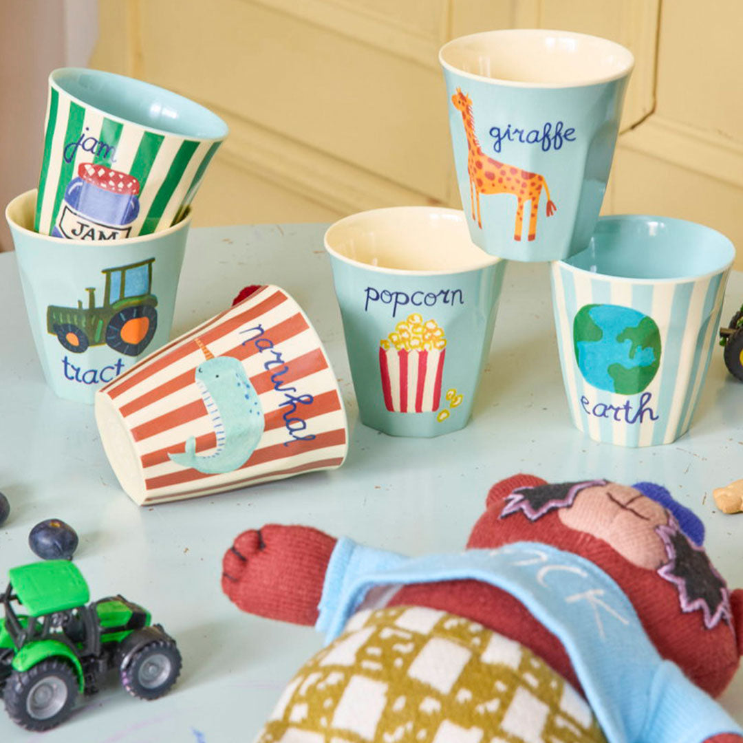 rice kinderbeker - blue abc - 160 ml - 6st