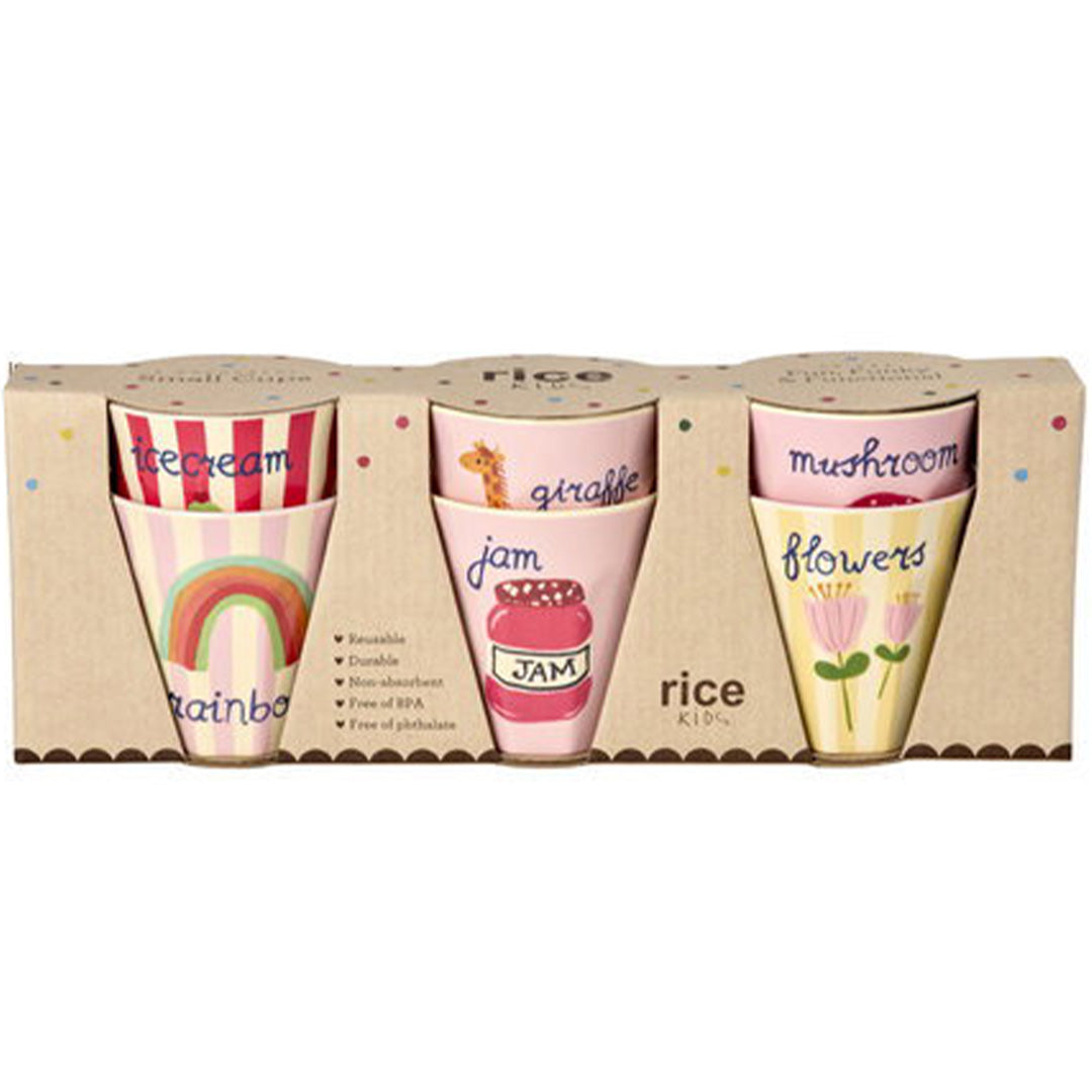 rice kinderbeker - pink abc - 160 ml - 6st | KICUP-6ZABCI | 