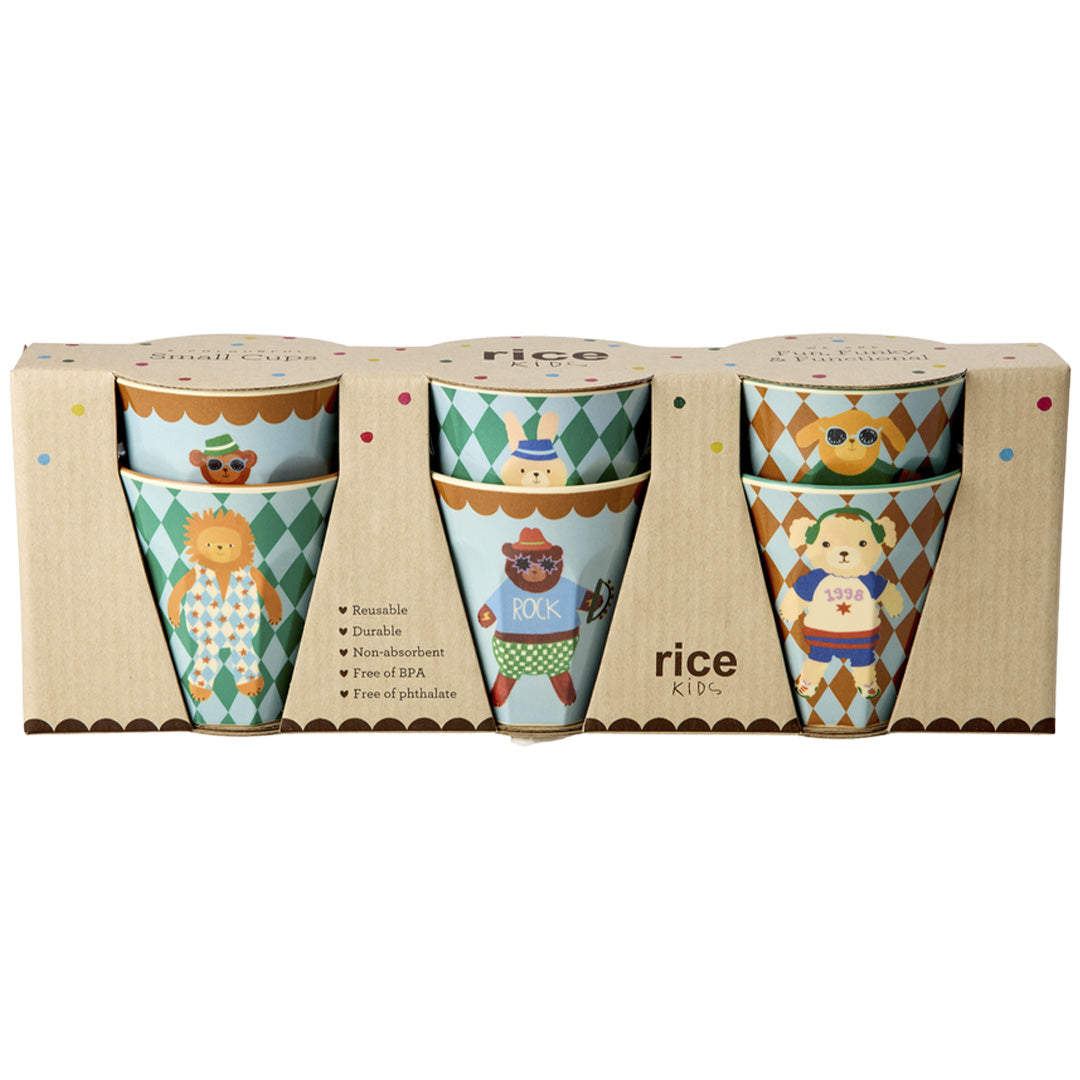 KICUP-6ZMUSIC | rice kinderbeker music band - blauw - 160 ml - 6st2