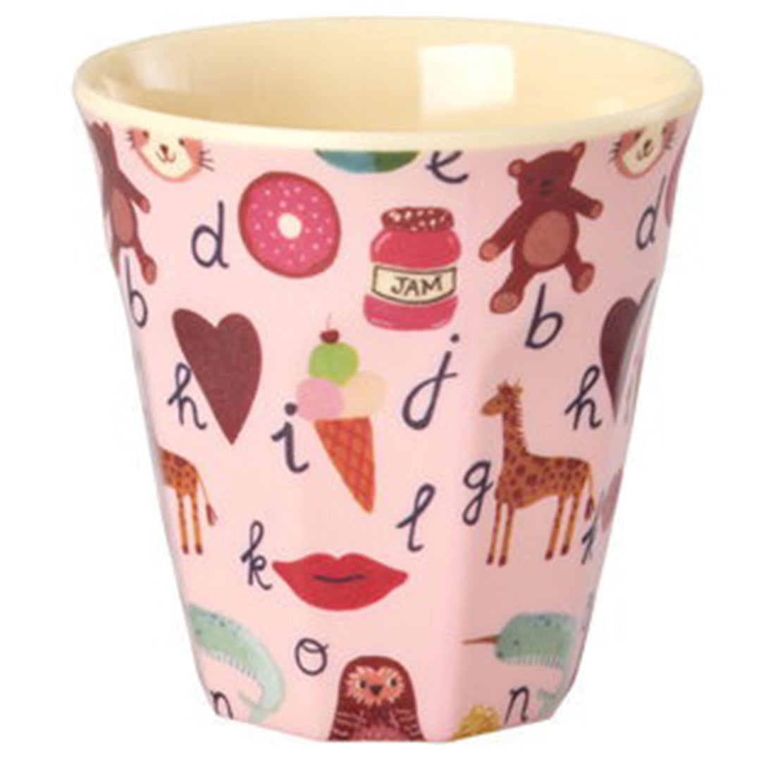 rice kinderbeker - pink abc - 160 ml | KICUP-ABCI | 