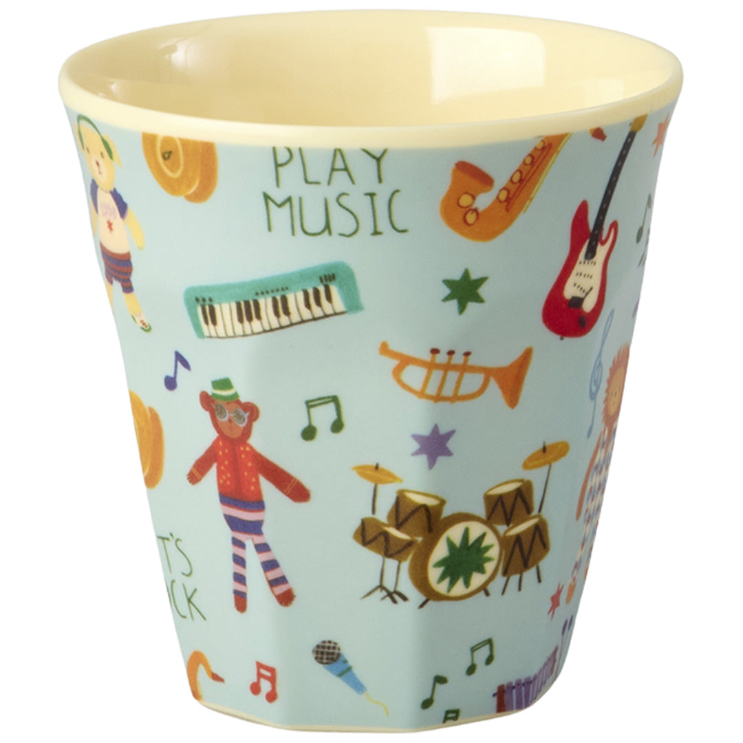 rice kinderbeker music band - blauw - 160 ml