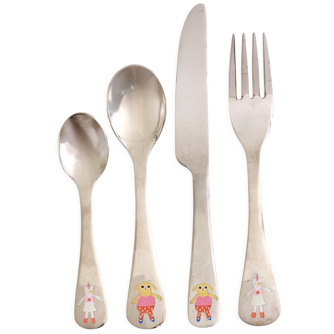 rice kinderbestek unicorn and dog - 2 st | KICUT-UD | 