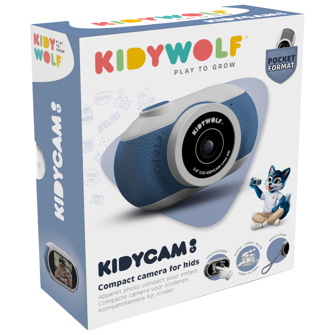 kidywolf kindercamera kidycam go - blauw