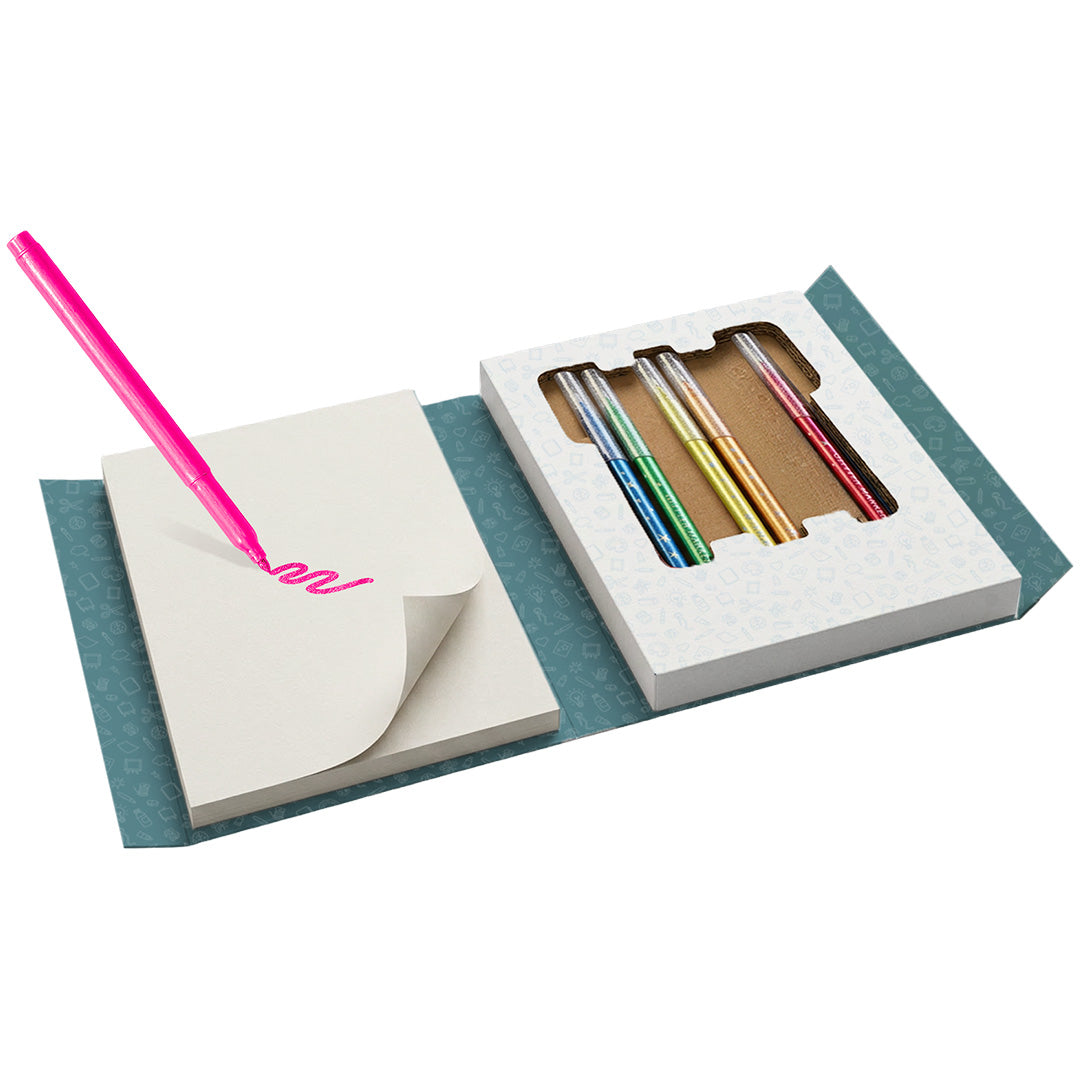 kidywolf tekenset kidydraw kit - glitter