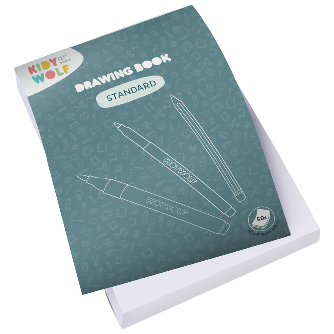kidywolf extra tekenvellen voor kidydraw pad - standard - 50st | KIDYDRAW KIT PAPER - STA 01