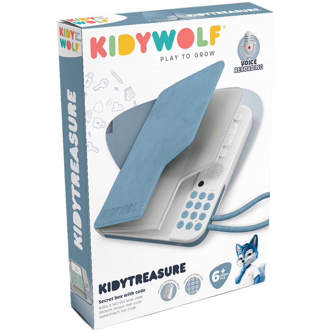 kidywolf geheimenboek met spraakrecorder - kidytreasure - blauw | KIDYTREASURE-BU | 