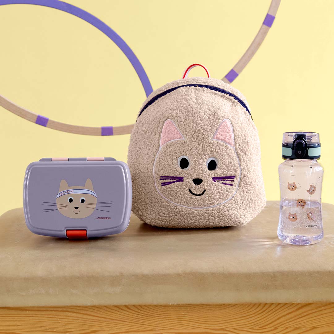 lässig peuterrugzak tiny team - cat - 25 cm