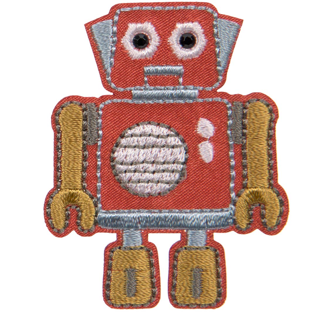 lässig stofstickers little gang - robots - 3st