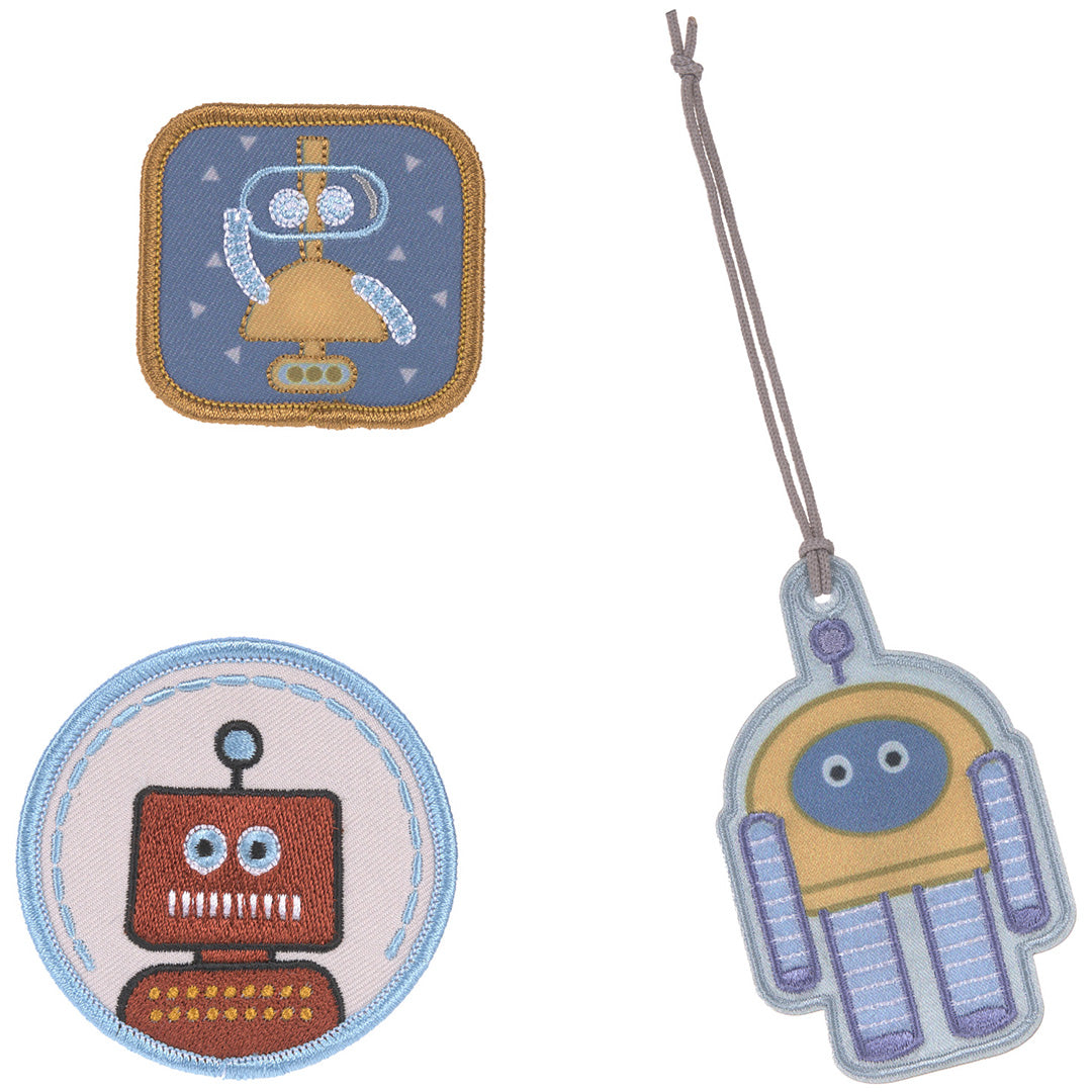 lässig patches little gang - robot - 3st