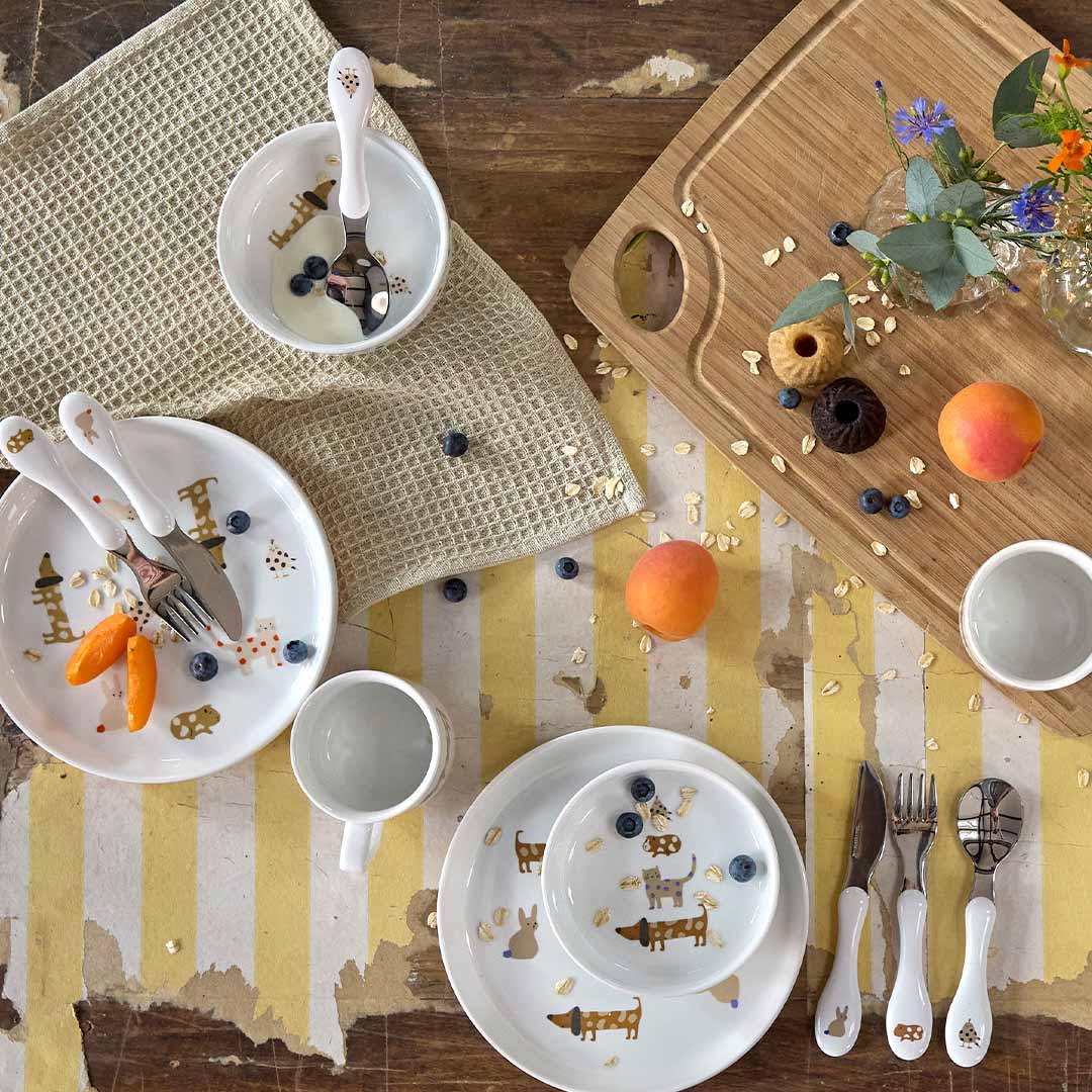 lässig kinderbestek little mateys - spicy orange - 3-delig | LAS1210073856 | 3