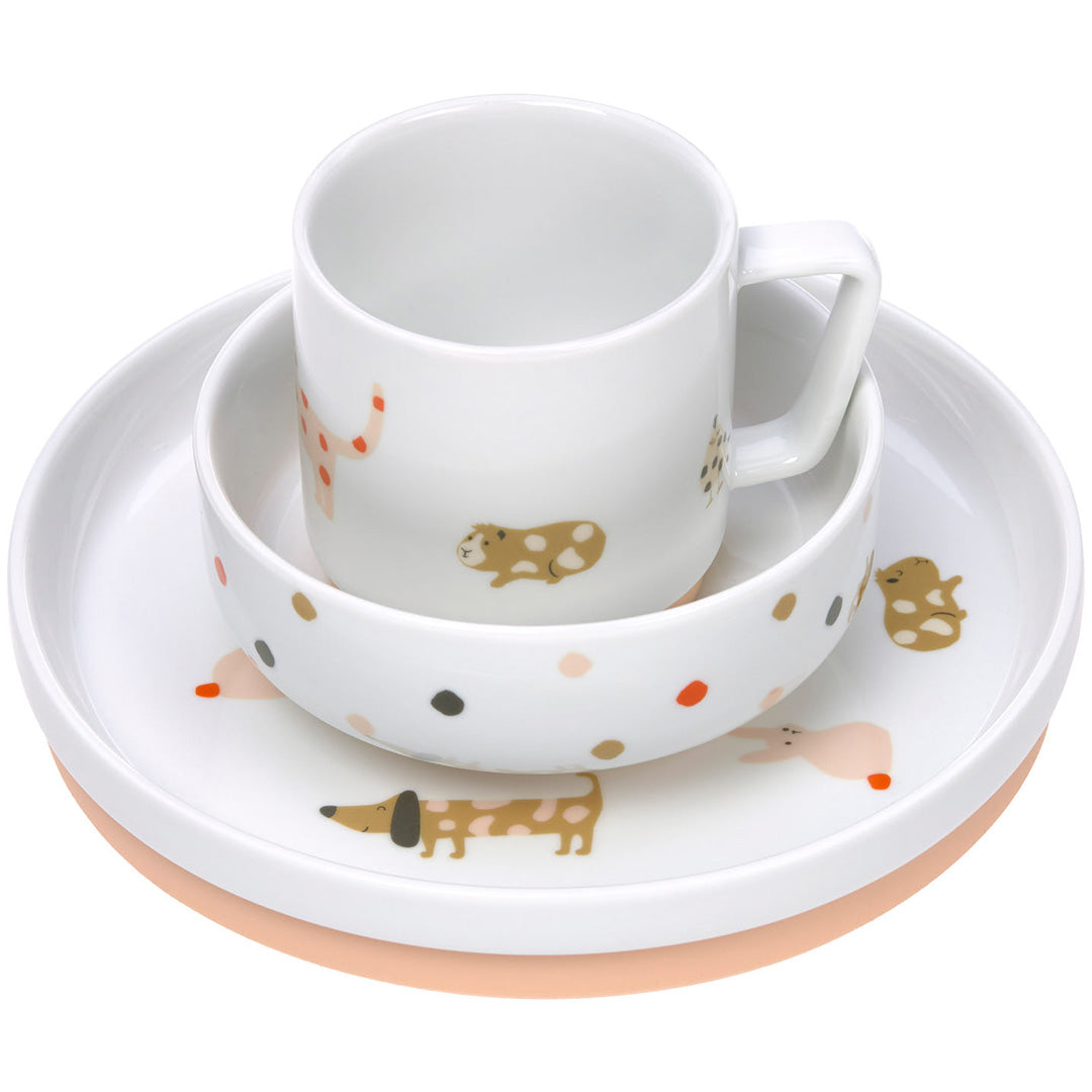 lässig porseleinen serviesset little mateys - spicy orange