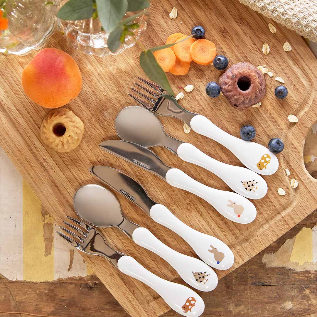 lässig kinderbestek little mateys - spicy orange - 3-delig | LAS1210073856 | 2